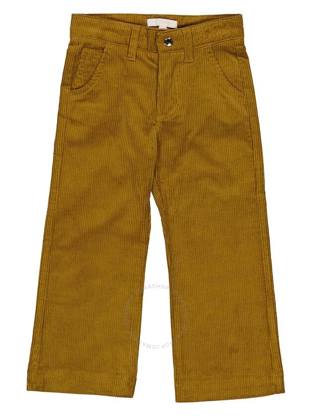 Chloe Girls Gold Yellow Velvet Corduroy Trousers, Size 8Y - CHLOE - BALAAN 1