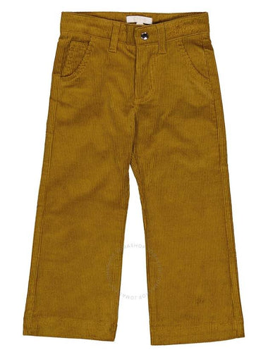 Chloe Girls Gold Yellow Velvet Corduroy Trousers, Size 8Y - CHLOE - BALAAN 1