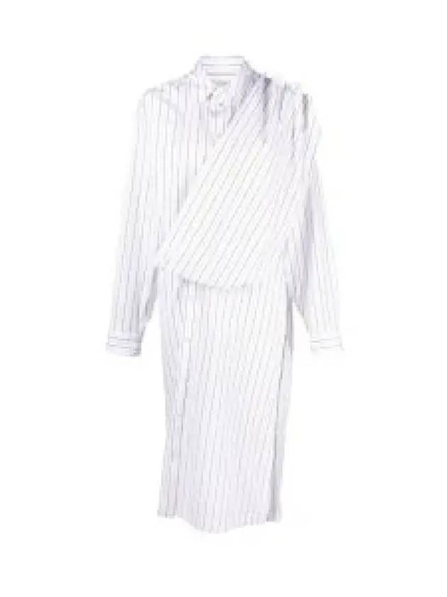 Women's Stripe Shirt Long Dress White - LEMAIRE - BALAAN 2