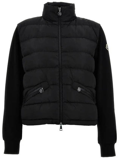 Women's Padding Zip-Up Sweatshirt Black - MONCLER - BALAAN 2