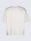 Leather Detailing Short Sleeve T-Shirt Ivory - BOTTEGA VENETA - BALAAN 5