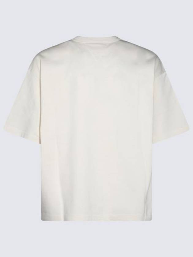 Leather Detailing Short Sleeve T-Shirt Ivory - BOTTEGA VENETA - BALAAN 5