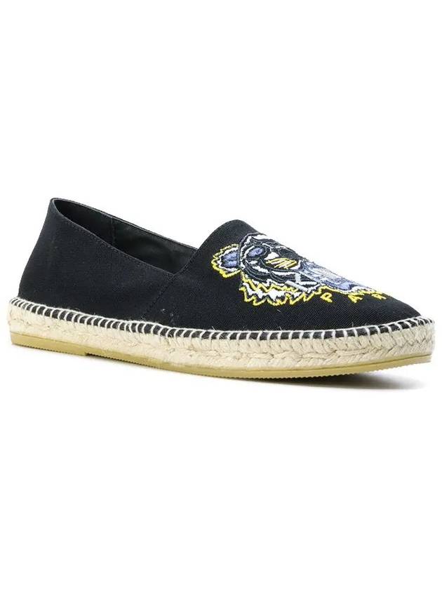 Embroid Tiger Espadrilles Black - KENZO - BALAAN.