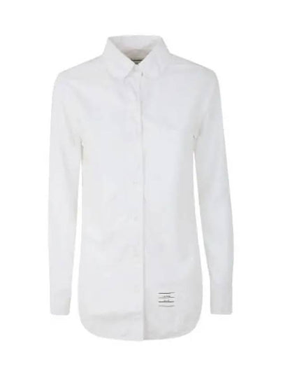 RWB Back Stripe Round Collar Classic Oxford Shirt White - THOM BROWNE - BALAAN 2