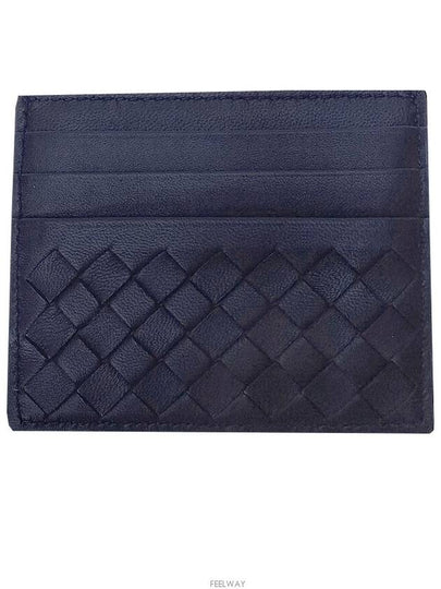 Intrecciato Weaving Card Wallet Navy - BOTTEGA VENETA - BALAAN 2