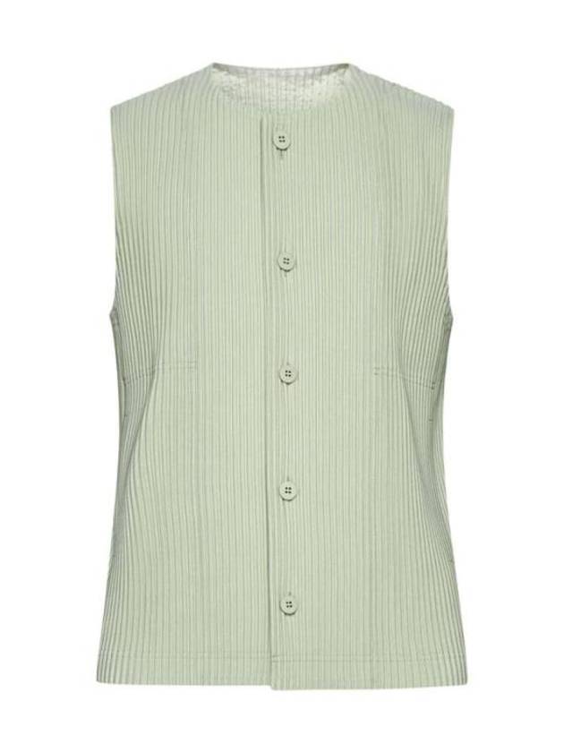 Tailored Pleated 1 Vest Green - ISSEY MIYAKE - BALAAN 2