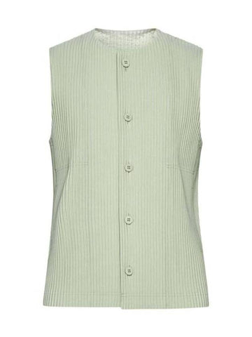 Homme Pliss Issey Miyake Sleeveless T Shirt 761046 Free LIGHT JADE GREEN - ISSEY MIYAKE - BALAAN 1