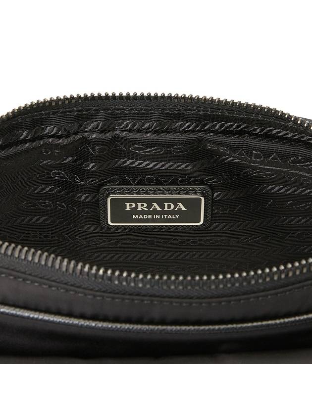 Re-Nylon Saffiano Leather Shoulder Bag Black - PRADA - BALAAN 11