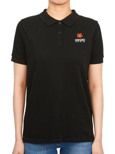 Women's Boke Flower Polo Shirt Black - KENZO - BALAAN 2