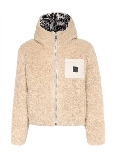 Teddy Monogram Reversible Jacket Beige - BALMAIN - BALAAN 1