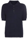 Nostalgic Boucle Knit Polo Shirt Navy - MAISON MARGIELA - BALAAN 1