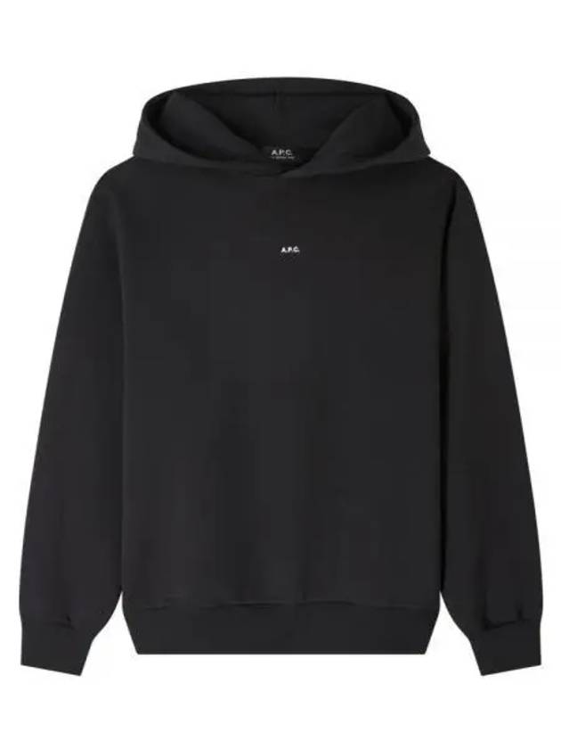 Boxy Micro Logo Hoodie Black - A.P.C. - BALAAN 2