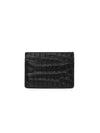 Monogram Logo Crocodile Card Wallet Black - SAINT LAURENT - BALAAN 5