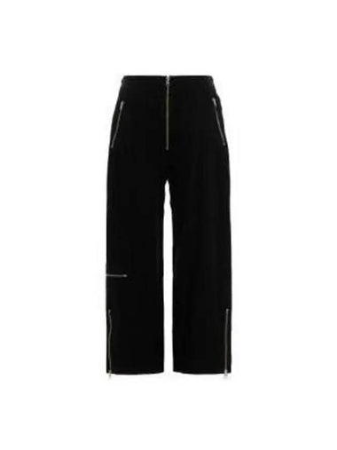 Zipper Cotton Straight Pants Black - MAISON MARGIELA - BALAAN 1