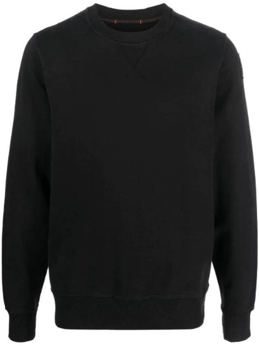 Men's Logo Patch Sweatshirt Black - PARAJUMPERS - BALAAN.