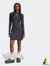 Essential Lip Long Sleeve Short Dress Black - ADIDAS - BALAAN 2