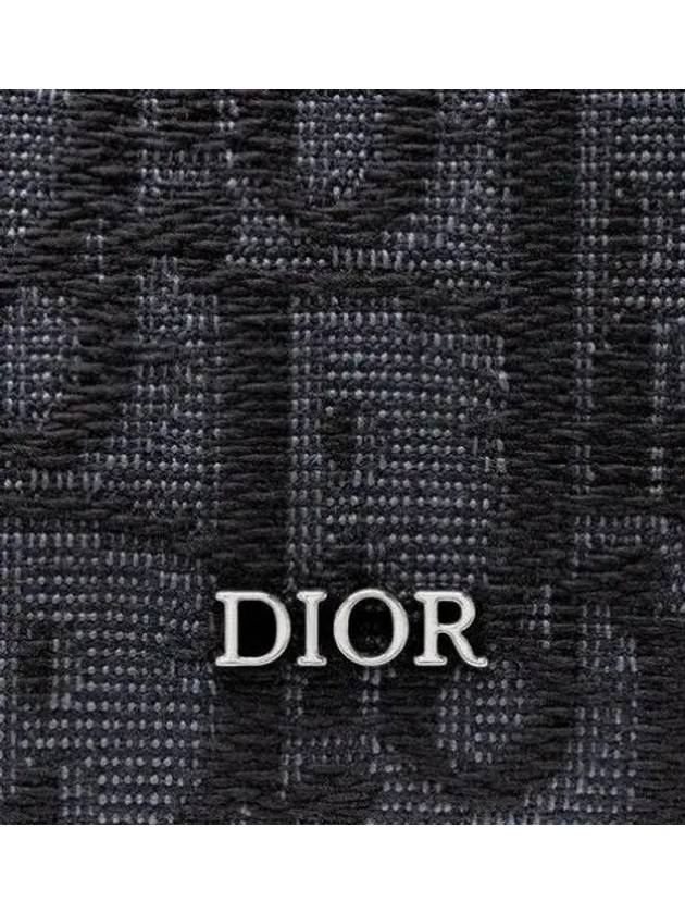 Vertical Long Wallet Black Oblique Jacquard - DIOR - BALAAN 5