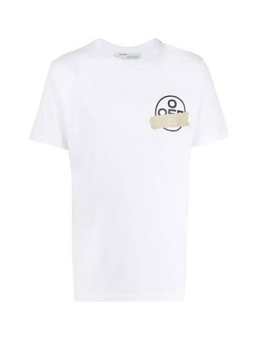 Tape Arrows Logo Short Sleeve T-Shirt White - OFF WHITE - BALAAN 1