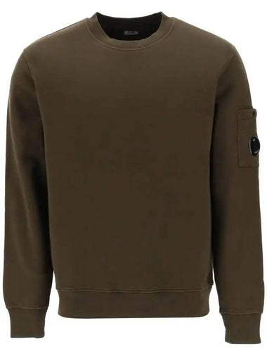 Lens Wappen Cotton Sweatshirt Green - CP COMPANY - BALAAN 1