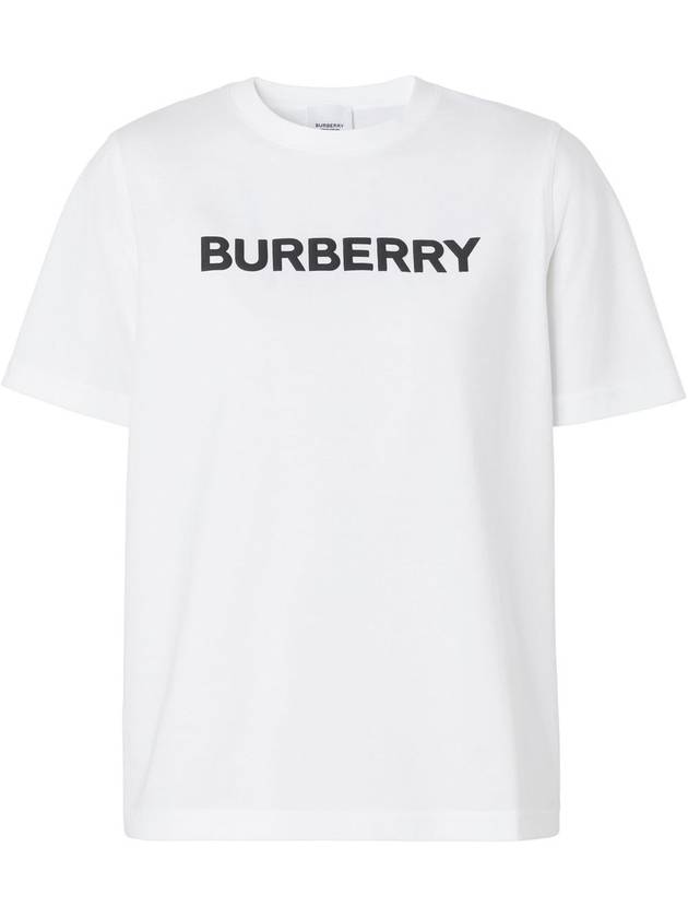 Logo Cotton Short Sleeve T-Shirt White - BURBERRY - BALAAN 3