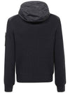 PrimaLoft-TC Knit Nylon Zip Up Hoodie Black - STONE ISLAND - BALAAN 3