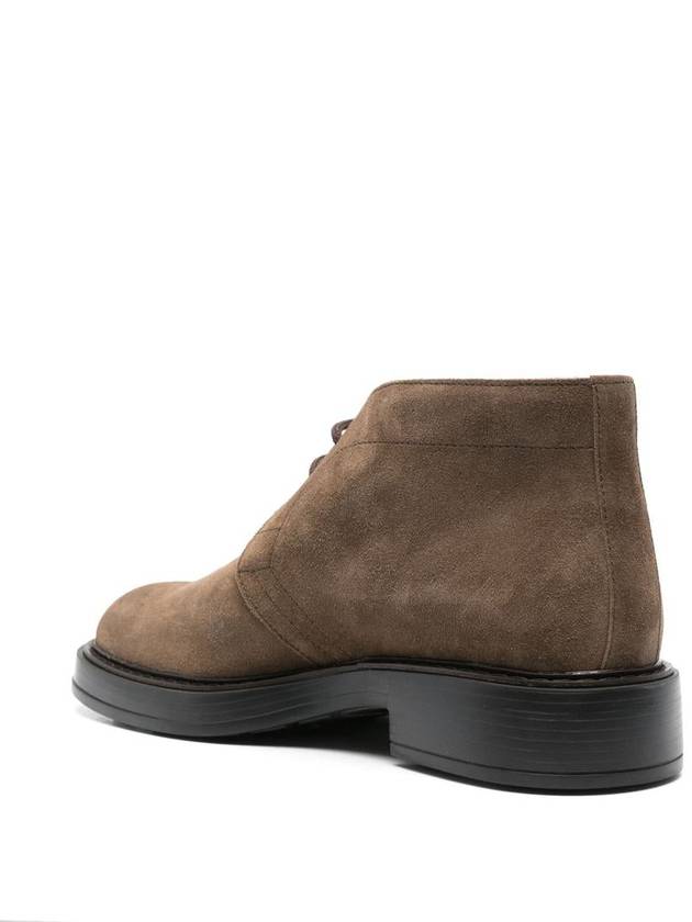 Desert Round Toe Suede Ankle Boots Brown - TOD'S - BALAAN 4