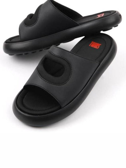 Twins Textile Leather Slide Slipper Black - CAMPER - BALAAN 2