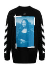 Mona Lisa Mock Neck Long Sleeve T-Shirt Black - OFF WHITE - BALAAN 4