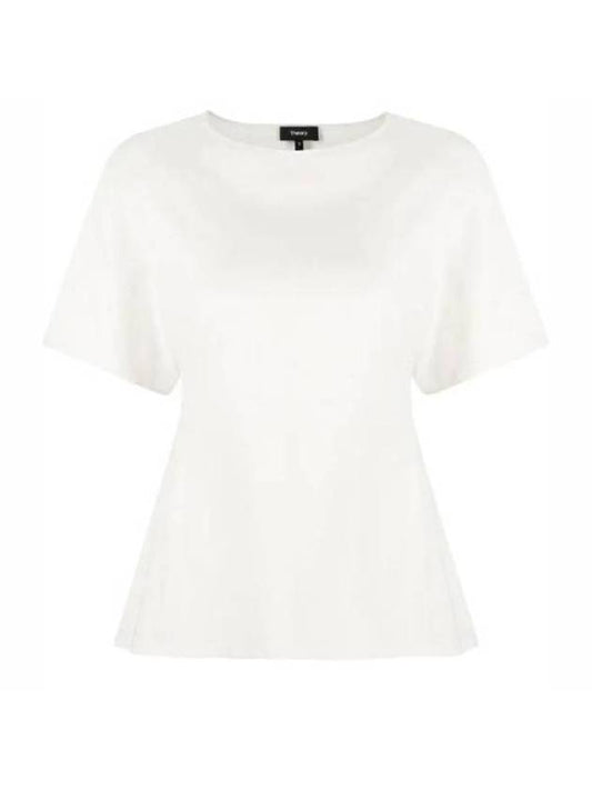 Women's Butterfly Short Sleeve T-Shirt Ivory - THEORY - BALAAN.