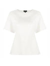 Women's Butterfly Short Sleeve T-Shirt Ivory - THEORY - BALAAN 1