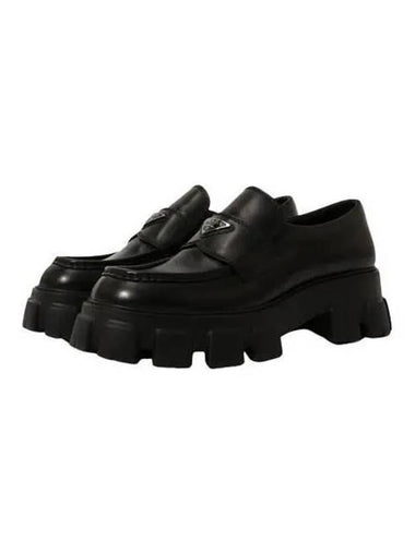 Loafer Monolith Brushed Black - PRADA - BALAAN 1