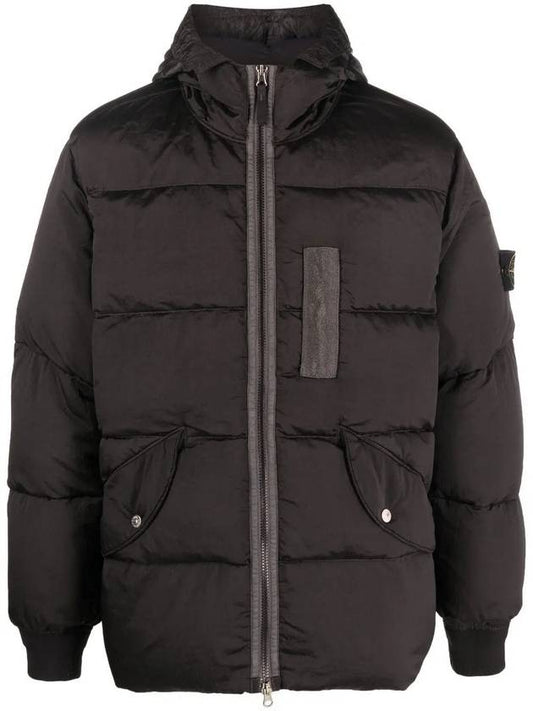 Wappen Patch Metal Econyl Down Padding Charcoal - STONE ISLAND - BALAAN 2