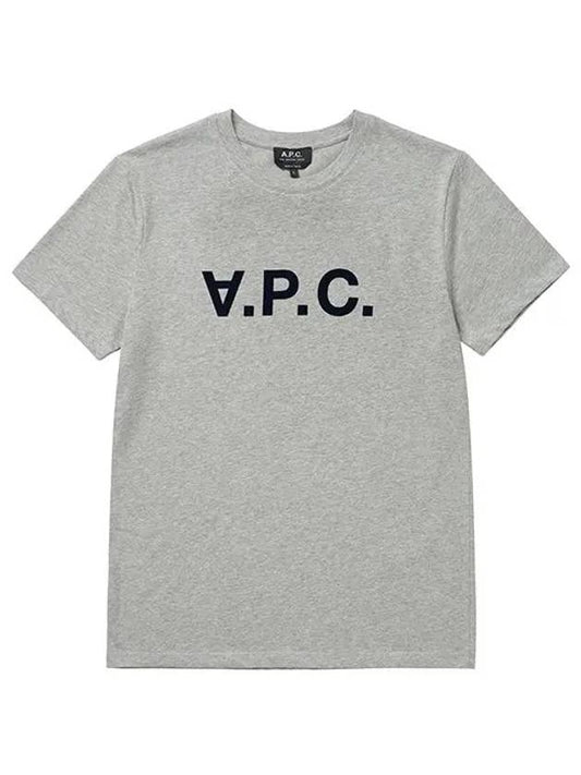 Black VPC Logo Short Sleeve T-Shirt Light Grey - A.P.C. - BALAAN 2