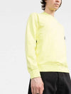 Waffen Patch Cotton Stretch Fleece Sweatshirt Lemon - STONE ISLAND - BALAAN 4