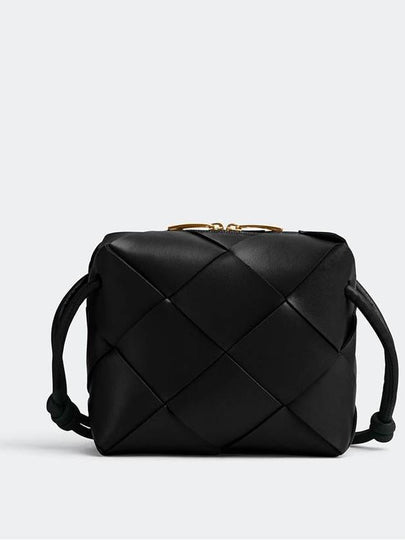 Cassette Intrecciato Mini Shoulder Bag Black - BOTTEGA VENETA - BALAAN 2