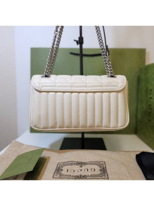 GG Marmont Matelasse Chain Shoulder Bag Small White - GUCCI - BALAAN 2