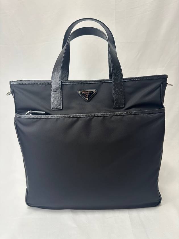 Tesuto Saffiano Nylon Brief Case Black - PRADA - BALAAN 2