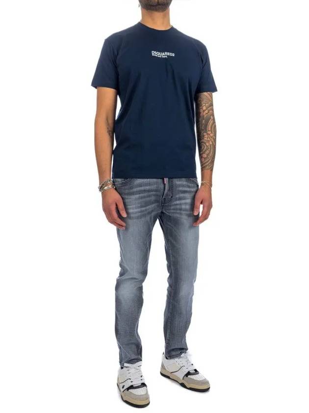 Cool Fit Short Sleeve T-Shirt Navy - DSQUARED2 - BALAAN 3