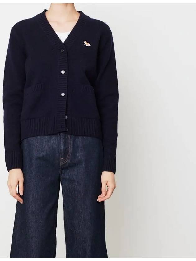 Baby Fox Patch Boxy Cardigan Navy - MAISON KITSUNE - BALAAN 2