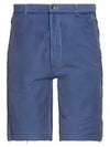 Raw Edge Cotton Bermuda Shorts Blue - MAISON MARGIELA - BALAAN 2