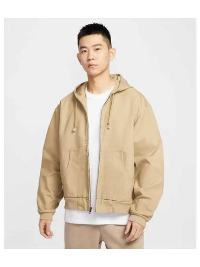 Life Logo Zip-Up Hoodie Beige - NIKE - BALAAN 2