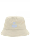 Haley Embroidered Logo Bucket Hat Ivory - ISABEL MARANT - BALAAN 2