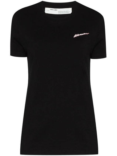 Woman's Logo Short Sleeve T-Shirt Black - OFF WHITE - BALAAN 1