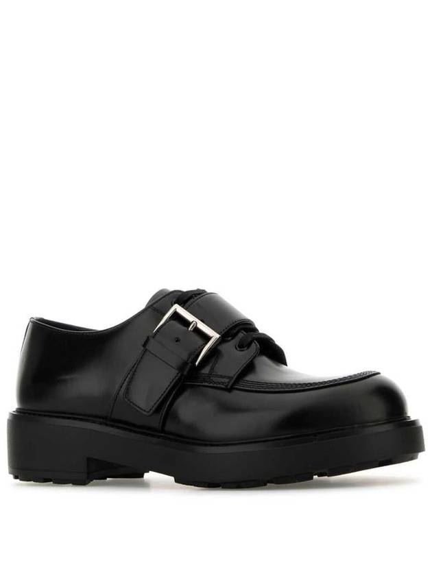 Brushed Leather Derby Black - PRADA - BALAAN 3