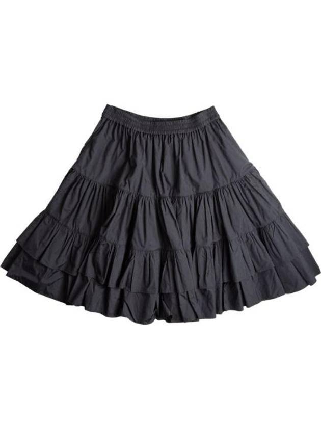 Ruffle A-Line Skirt Black - MSGM - BALAAN 1