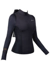 Golf Wear Mesh Ribbon Cooling Long Sleeve T-shirt Black - J JANE - BALAAN 3