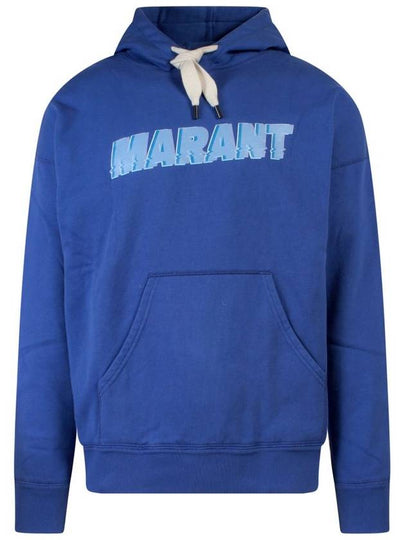 Miley Logo Cotton Hoodie Blue - ISABEL MARANT - BALAAN 2