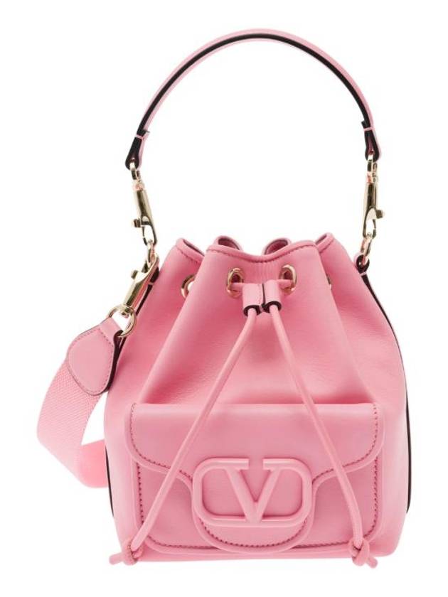 Drawstring Bucket Bag Pink - VALENTINO - BALAAN 1