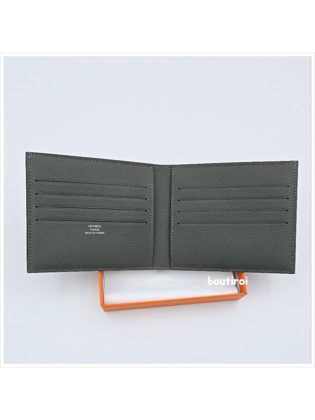 Citizen Twill Compact Wallet Evercolor Gris Meyer Bleu De France Bleu Saphir Grey - HERMES - BALAAN 5