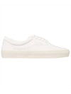 Men's Leather Low Top Sneakers White - TOM FORD - BALAAN 1